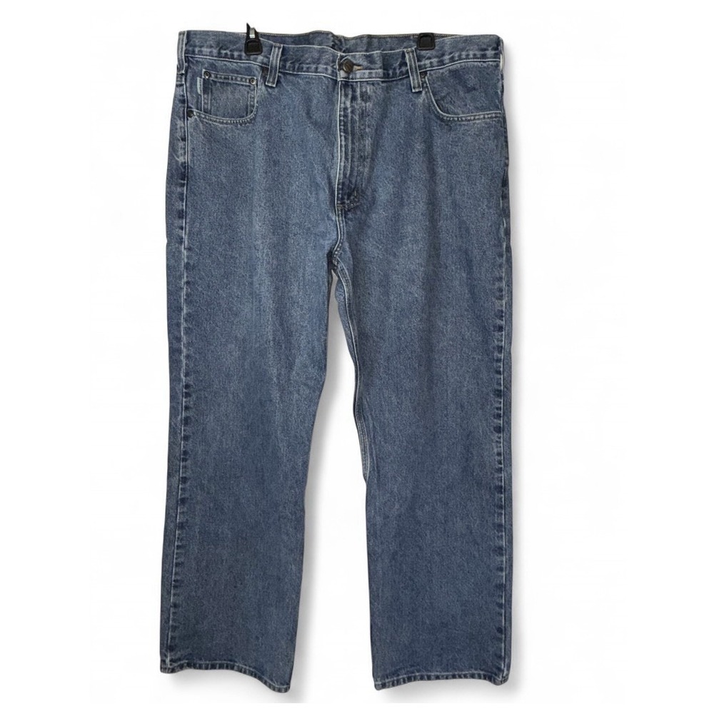 Carhartt Loose Fit Jeans 42x32 Blue Denim Workwear Relaxed Straight 100066-484